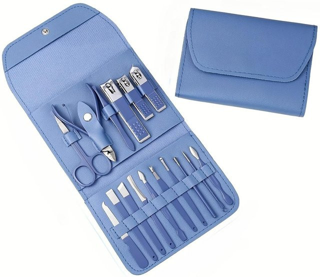Chic Chroma Beauty Nagelpflege Set, 16-teilig, Blau, Edelstahl - Bild 1