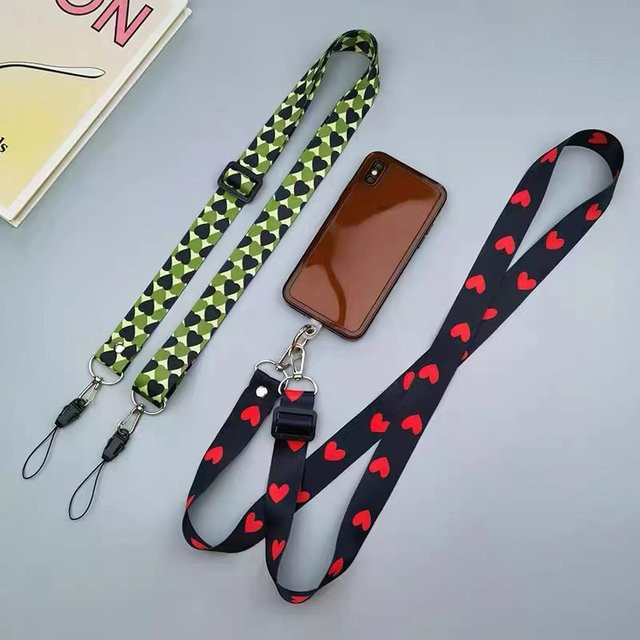 ZHANZHI Verstellbares Telefon-Lanyard für iPhone 15 mit Doppelschnalle als Umhängetasche und Schultergurt in Bunt und Schwarz - Bild 1