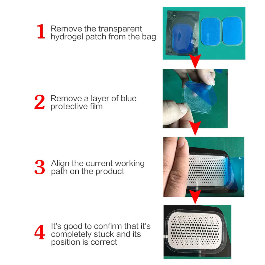 SUOLAER EMS Ersatz-Gel-Pads, Hydrogel-Gel-Blatt, Körper, Unisex - Bild 3
