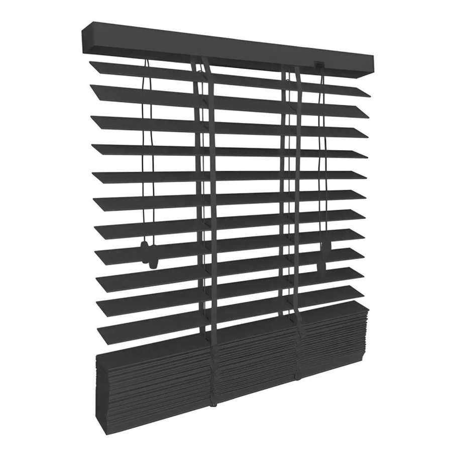 Sol Royal SolDecor BE5 Holzjalousie Schwarz B: 105 cm, H: 180 cm - Bild 2