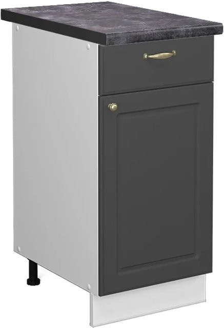 Vicco Küchenunterschrank Fame-Line in Anthrazit-Gold/Weiß, Breite: 40 cm - Bild 1
