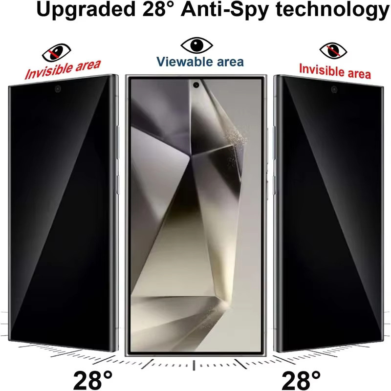 4er-Pack Samsung Anti-Spy Hydrogel-Displayschutzfolie Privacy für S24 Ultra S23 S22 S21 FE S10 S9 S8 Note 20 Ultra 10 Plus 9 - Bild 2