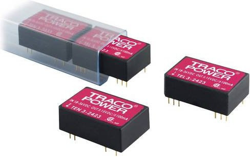 TracoPower TEN 3-2421 DC/DC-Wandler Schwarz, Print 24 V/DC zu 5 V/DC und -5 V/DC, 250mA, 3W, 2 Ausgänge - Bild 1