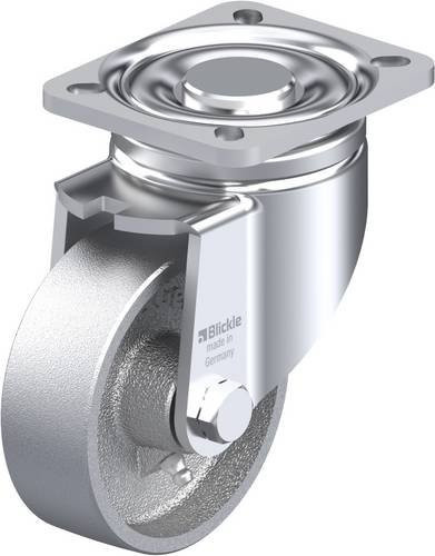 Blickle Lenkrolle LH-G 100G-1 in Silber, Rad-Durchmesser: 100 mm, Tragfähigkeit: 400 kg - Bild 1