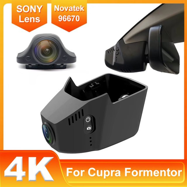 CARBAOHUI 4K Dash Cam für Cupra Formentor 2021-2025 mit WIFI, Vorne und Hinten, Schwarz - Bild 1