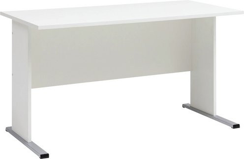 SCHILDMEYER Schreibtisch Serie 200 in Weiss, B/T/H: 140 x 65 x 74,2 cm - Bild 1