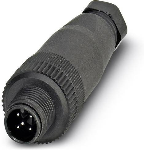 Phoenix Contact 1662256 Sensor-Aktor-Steckverbinder M12 Stecker gerade unkonfektioniert 5-polig schwarz - Bild 1