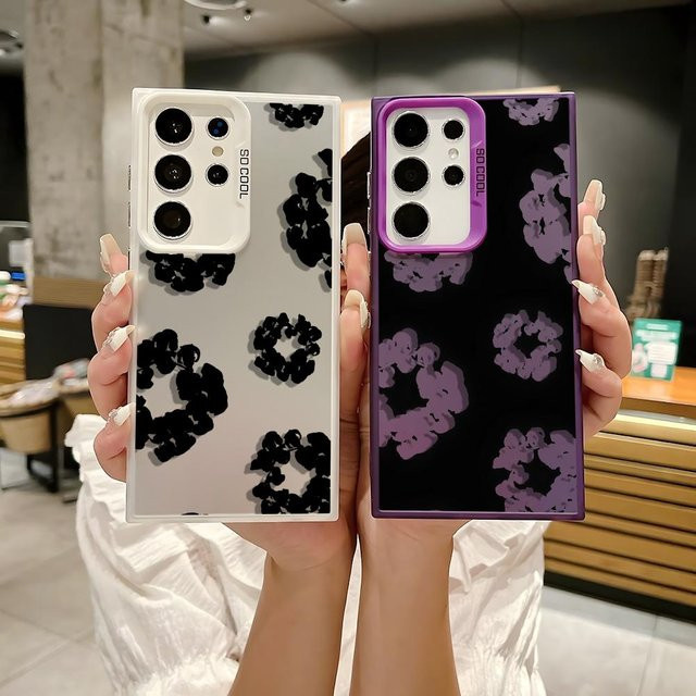 Samsung Handyhülle D-Denim-T-Tears aus Silikon in Silber für Galaxy S25 Edge S24 S23 S22 S21 S20 Ultra - Bild 1