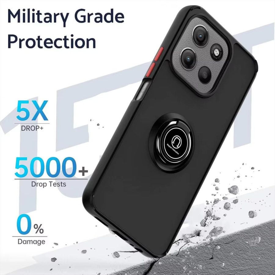 Matte transparente Schutzhülle für Motorola Moto G85 G75 G55 G35 G84 G54 G34 G24 Power G14 G04 G04s G60 G60S E14 mit rotierendem Ringhalter - Bild 4