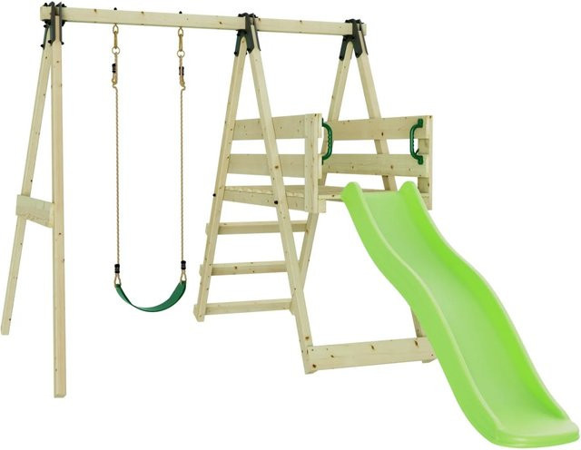 OutdoorToys Kinderschaukel Orchidee aus Holz und Stahl in Hellgrün - Bild 1