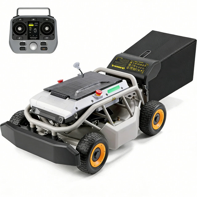 Mowrator S1 Ferngesteuerter Rasenmäher 4WD Hangmäher mit Breitreifen-Edition in Grau - Bild 1