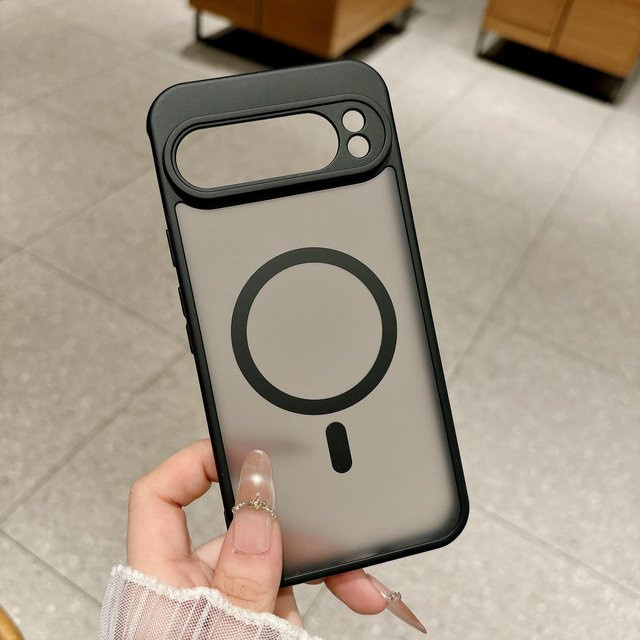 Stoßfeste MagSafe Hülle für Google Pixel 10 Pro XL Schwarz Matt Transparent - Bild 1