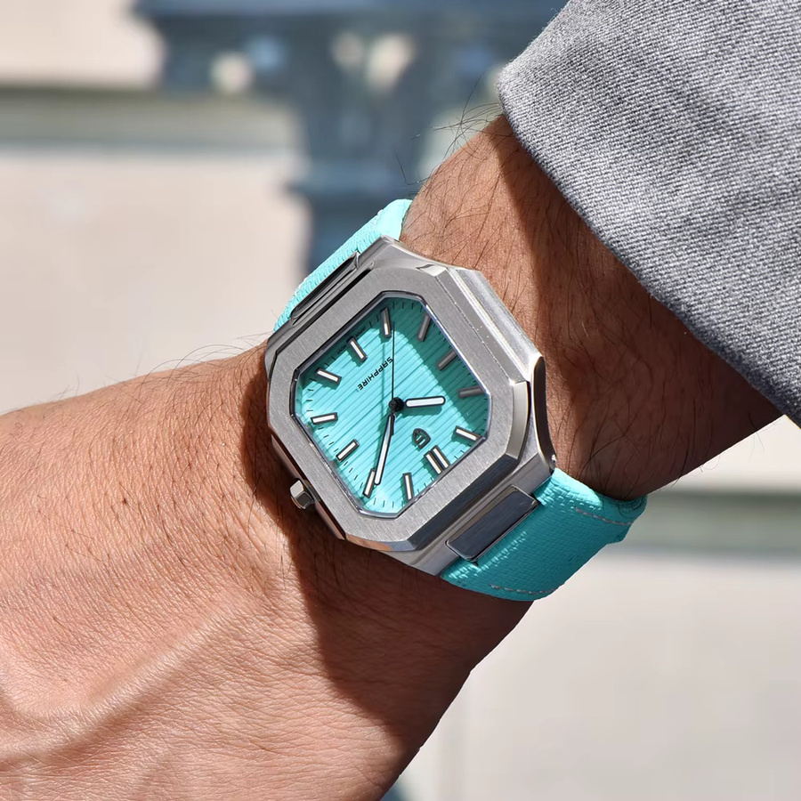Pagani Design Armbanduhr, Quarz, Edelstahl, Leder, Blau, Herren - Bild 2