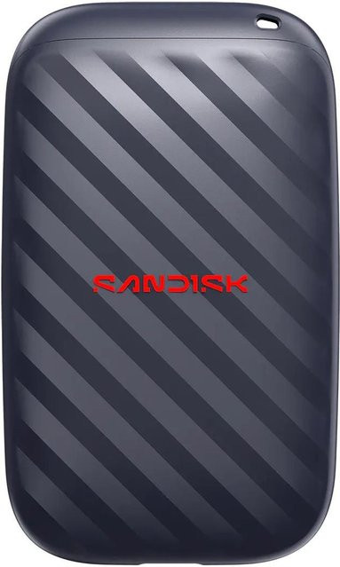 SanDisk Port.Drive Externe SSD-Festplatte mit USB-C, 500 GB, Schwarz/Blau, 600 MB/s - Bild 1