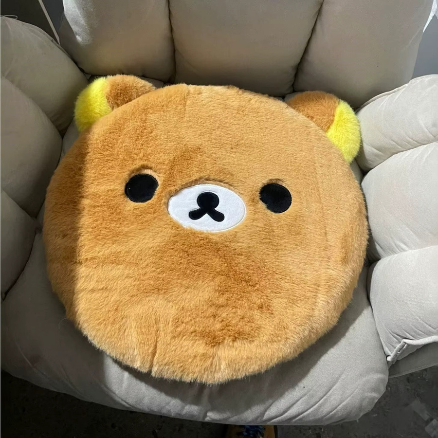 Rundes Rilakkuma Plüsch-Sitzkissen von Aoger für Zuhause, Büro und Wohnheim - Bild 2