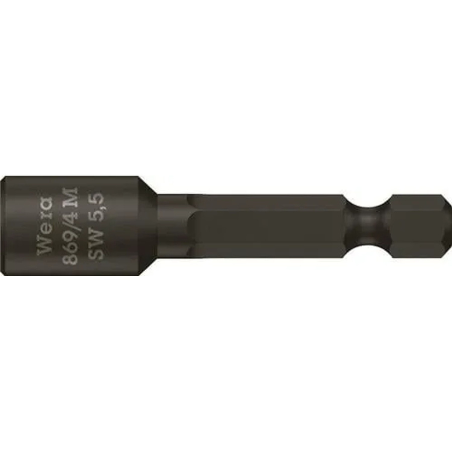Wera Steckschlüsseleinsatz 869 4M mit 6 Kant Antrieb, Schlüsselweite 7 mm, Länge 50 mm, magnetisch, schwarz - Bild 2