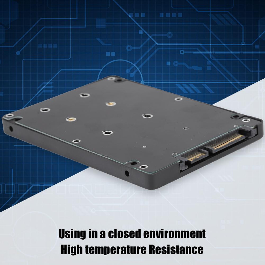 DIYelecs Mini PCIe SATA SSD auf 2,5-Zoll SATA Adapter Externes Laptop-Festplattengehäuse, Schwarz - Bild 3