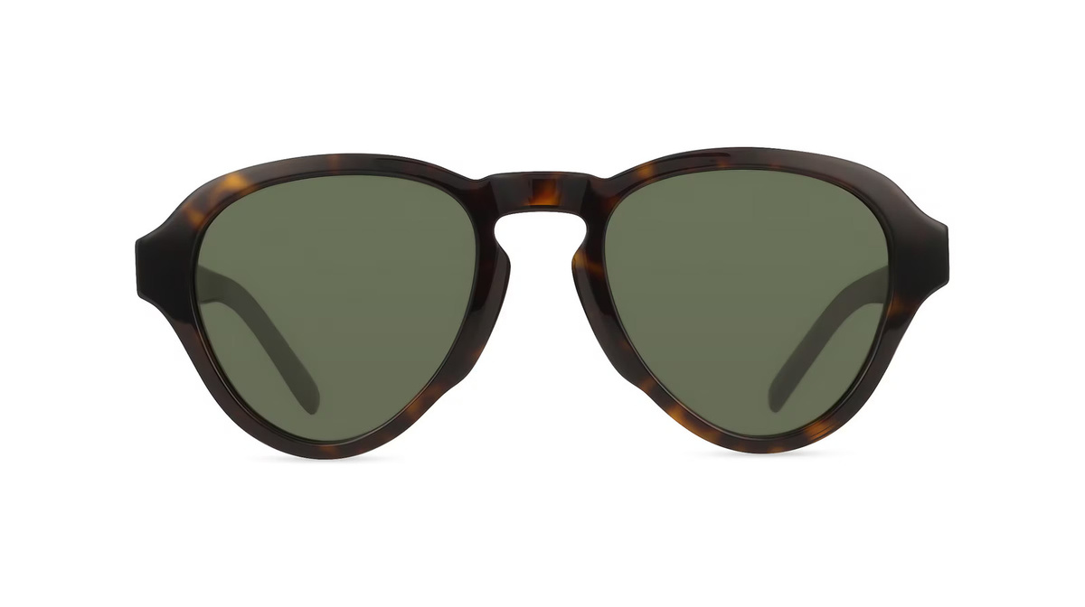 Givenchy GV40085I Sonnenbrille Pilot, Vollrand, Acetat, Unisex, braun, grün - Bild 1