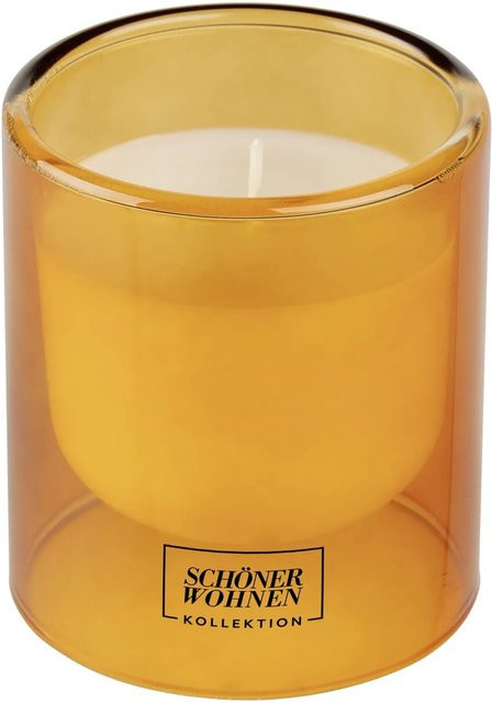 Schöner Wohnen Duftkerze Vanilla im Glas Orange Durchmesser: 7,5 cm, Höhe: 8,5 cm - Bild 1