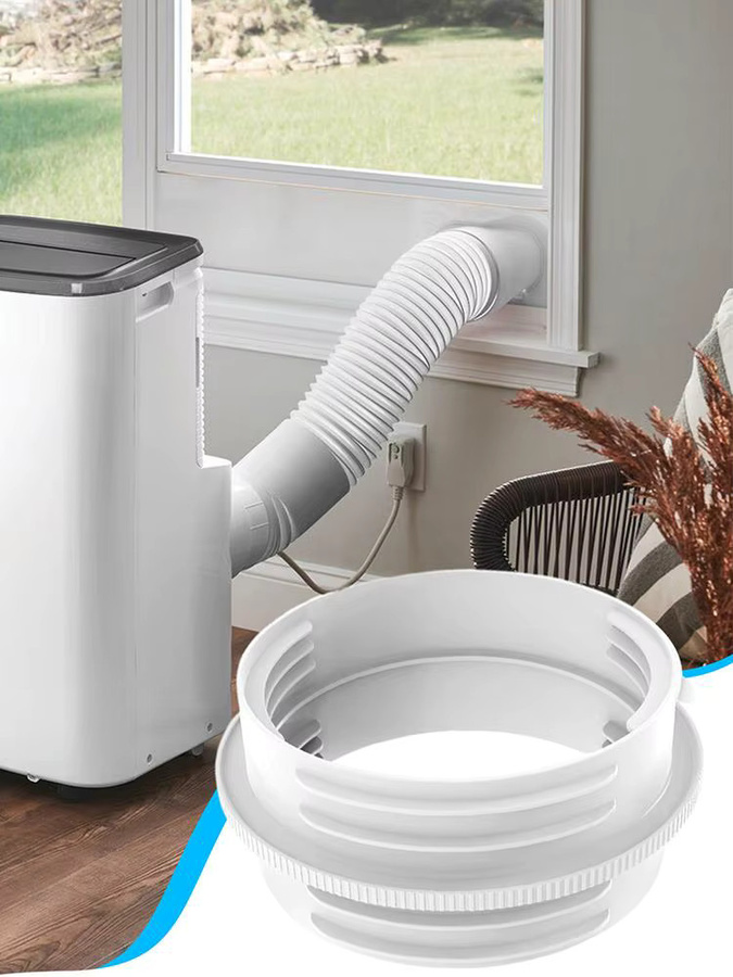 Universeller hitzebeständiger AC-Schlauchadapter in Weiß für Klimaanlagen-Schläuche und Fenstergeräte, passend für 5,1 und 5,9 Zoll Lüftungsrohre - Bild 2