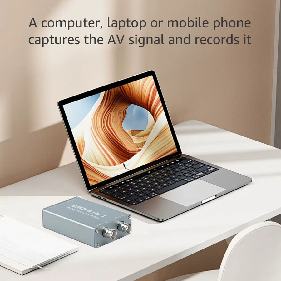 BOAVISION 8MP 4-in-1 Videoaufnahmekarte in Silber zur Konvertierung von AHD/TVI/CVI/CVBS-Videosignalen in ein USB-Signal mit Plug and Play Funktion - Bild 3