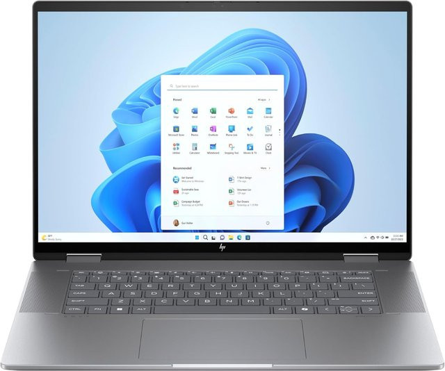 HP ENVY x360 16-ad0654ng 2-in-1 Convertible Laptop in Silber mit 16 Zoll 2K Touchdisplay, AMD Ryzen 5 8640HS, 16GB RAM, 512GB SSD und Windows - Bild 1