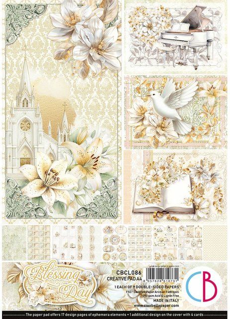 Papier-Set Blessing Day von Ciao Bella in Beige und Multicolor, A4 - Bild 1