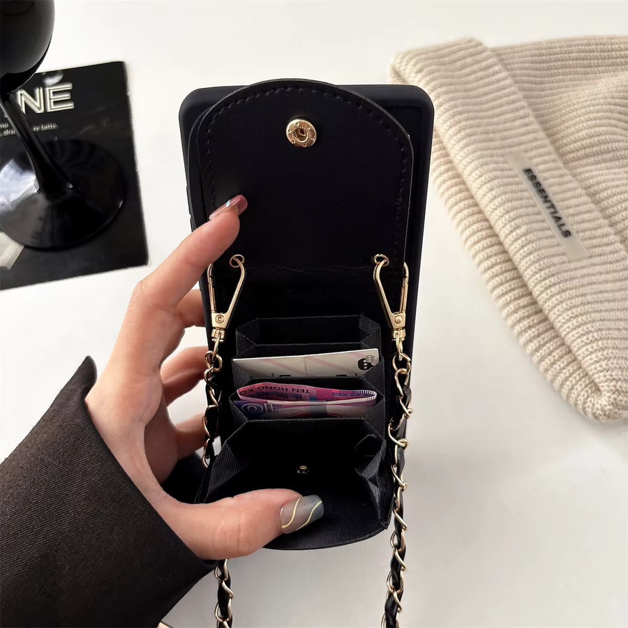 Samsung Crossbody Handyhülle mit Kartensteckplatz in Schwarz für verschiedene Galaxy Modelle - Bild 3