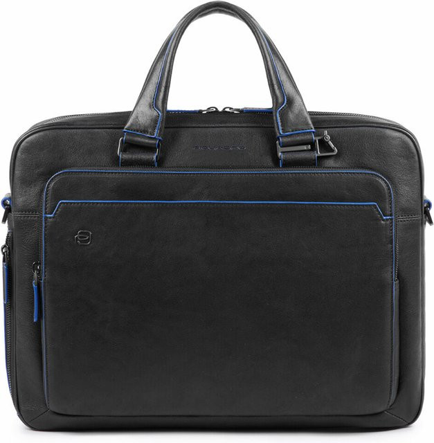 Piquadro Blue Square Special Kurzgrifflaptoptasche mit iPad-Fach in Schwarz - Bild 1