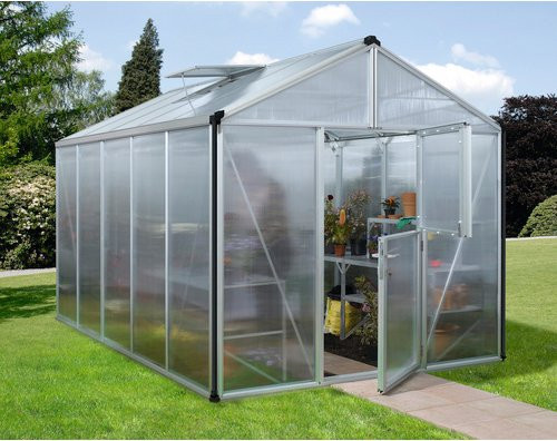 VITAVIA Gewächshaus Zeus Plus 8100 aus Aluminium in Silber, B/H/T: 195 x 197 x 131 cm - Bild 1