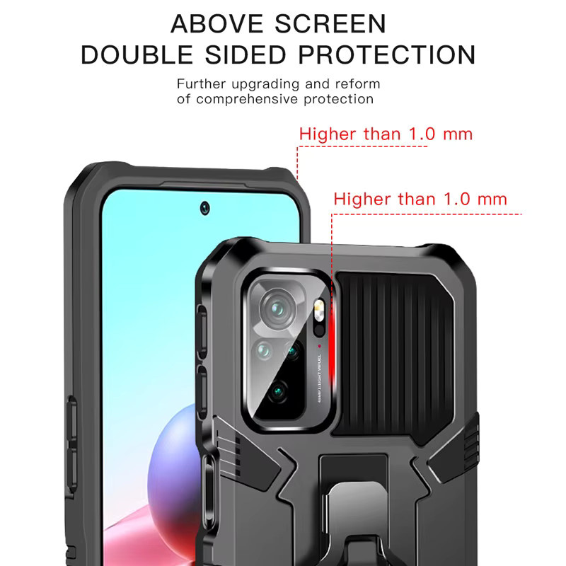 Stoßfeste Schutzhülle mit Gürtelclip für Xiaomi Poco X3 X4 X5 Pro 5G in Grün - Bild 4