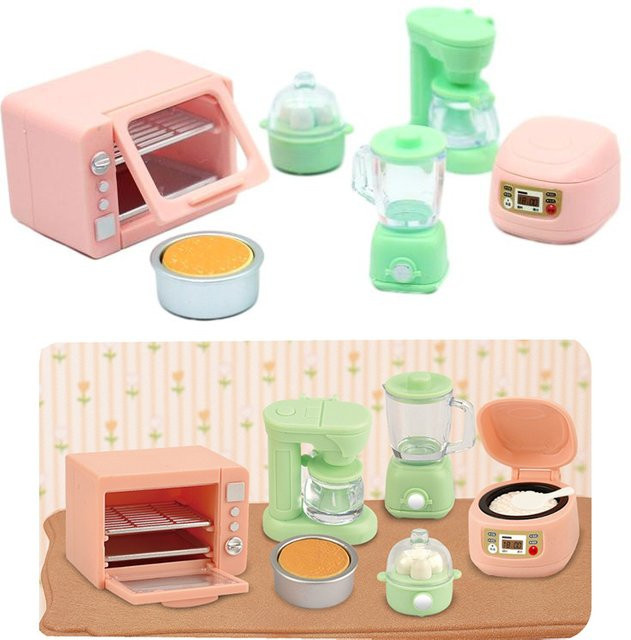DIAPER&CORED Puppenhaus Miniatur Reiskocher Mikrowelle Entsafter Ei Dampfer Küche, 1-teiliges Set, ab 3 Jahren - Bild 1