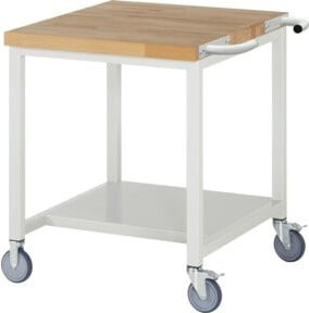 Rau Fahrbare Werkbank 8000 mit Metall-Ablageboden in Grau-Weiß, B/T/H: 75 x 90 x 88 cm - Bild 1