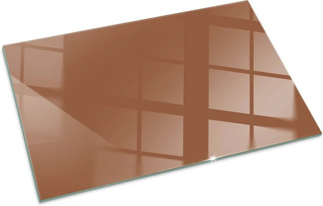 Tulup Glasbodenplatte für Kaminöfen aus Glas in Braun, B: 100 cm, T: 70 cm - Bild 1
