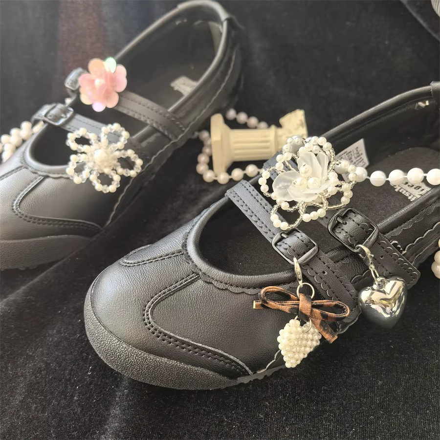 SMATLELF Schuhclips, Perlen-Schleifen-Herz, abnehmbarer Anhänger - Bild 3
