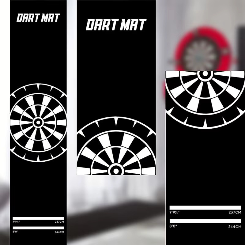 VIKAMA Dart-Matte für Innenräume, rutschfest, Schwarz, Breite: 260 cm - Bild 6