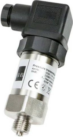B + B Thermo-Technik Drucktransmitter 0550 1181-007 mit Ventilstecker ISO 4400 in Schwarz - Bild 1