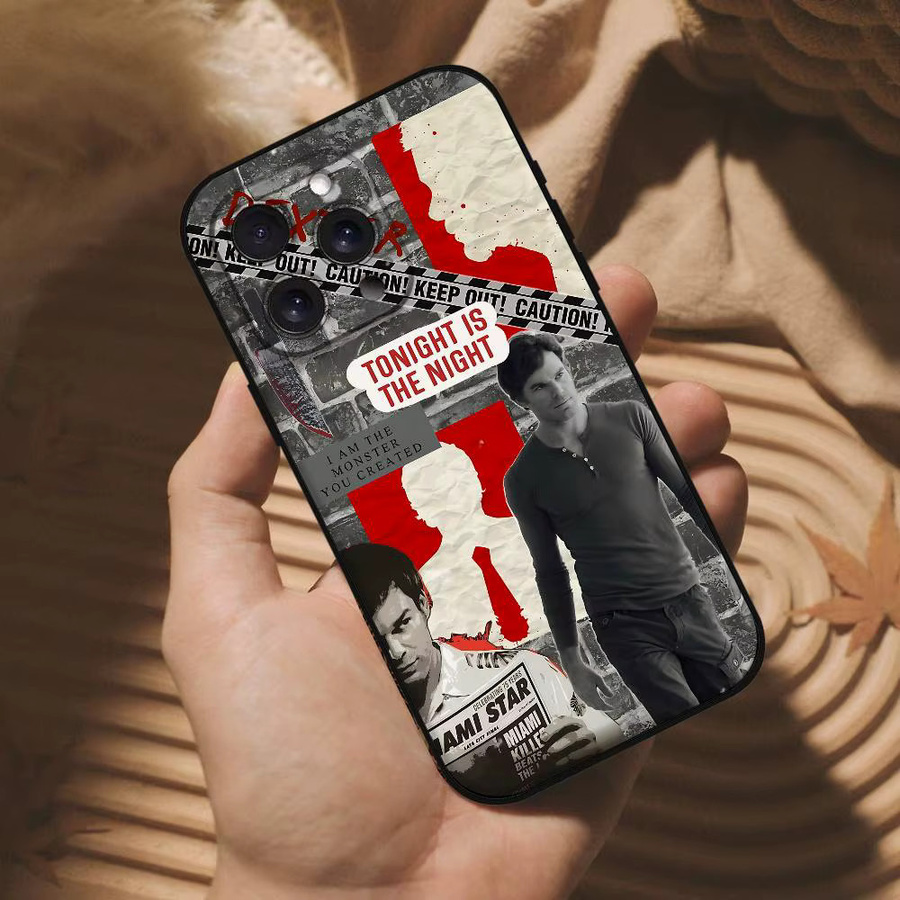 Mesuca Handyhülle im Dexter Morgan Design für iPhone Modelle, Matte Weiche Silikon-Schutzhülle, Multicolour - Bild 5