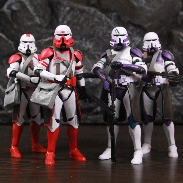 Hasbro Star Wars 187th Airborne Purple Shock Red Coruscant Airborne Trooper Squadron, Actionfigur, 6" - Bild 1