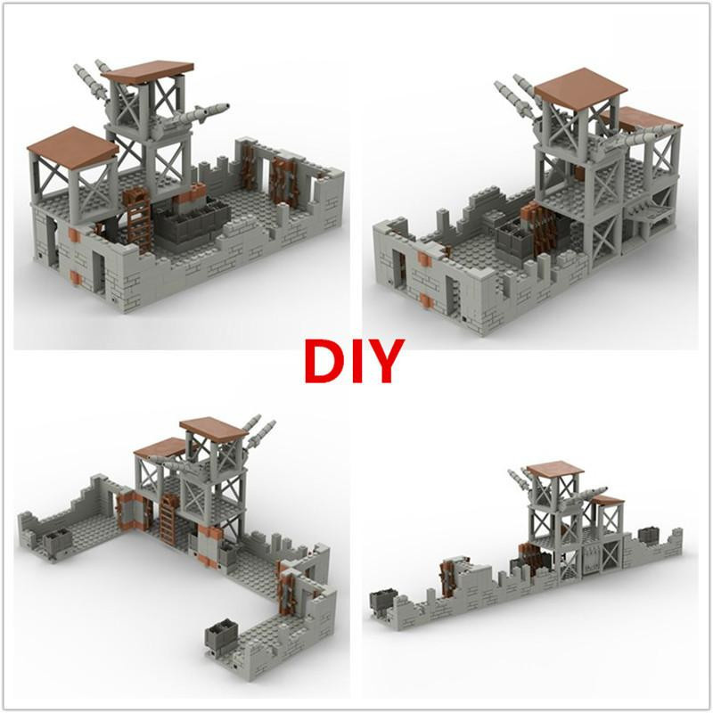 Linyi toy Zweiter Weltkrieg Militärbasis Bunker Bausatz graue - Bild 3