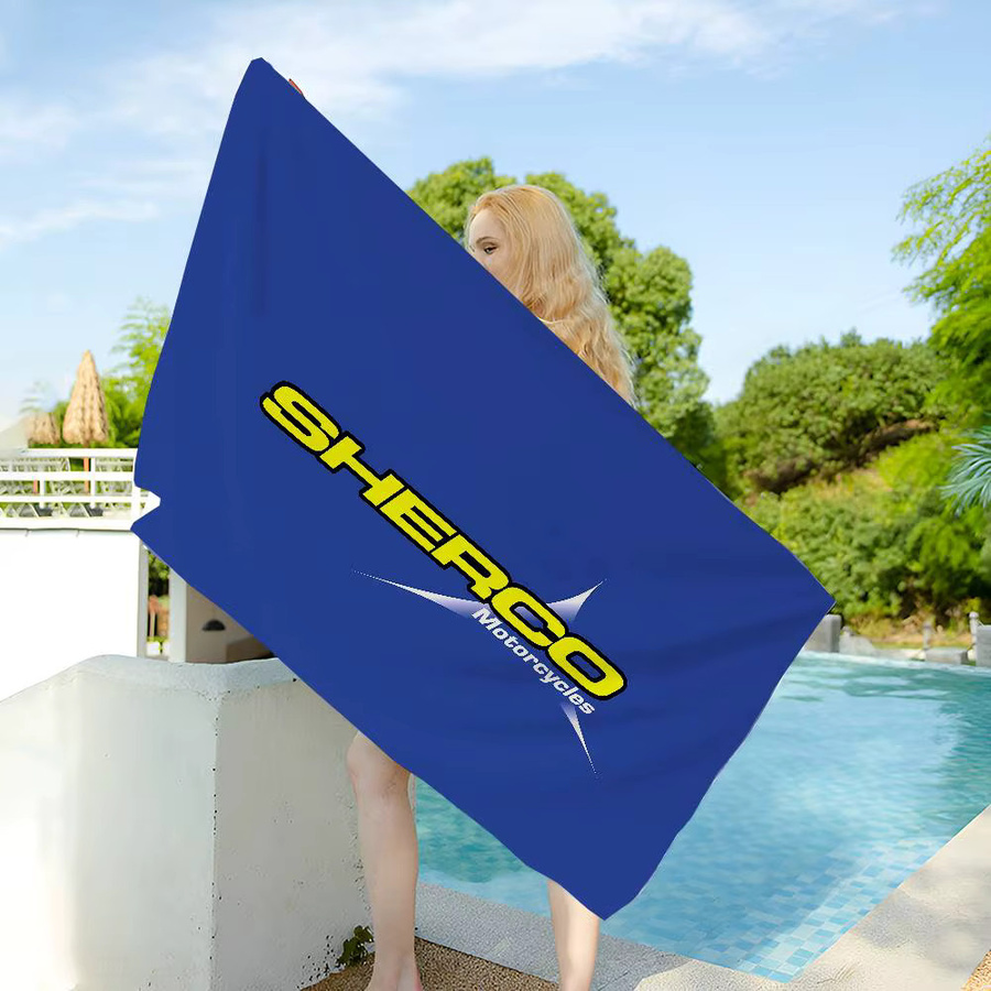 S-Sherco Logo Strandtuch für Mädchen aus Mikrofaser, schnell trocknend und sandfrei, mehrfarbig - Bild 3