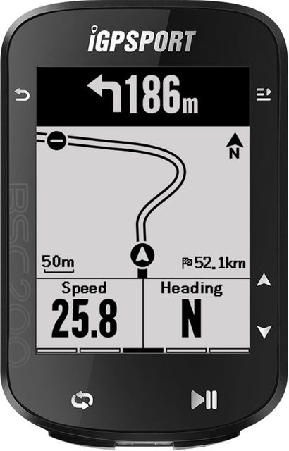 IGP Sport BSC200 GPS Fahrradcomputer mit Bluetooth 5.0 und Routennavigation in Schwarz - Bild 1