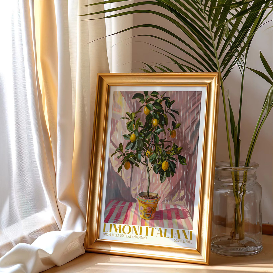 SHENCHEN Zitronenbaum-Poster Limoni Italiani Botanik-Druck im mediterranen Sommer-Stil, Mehrfarbig - Bild 5