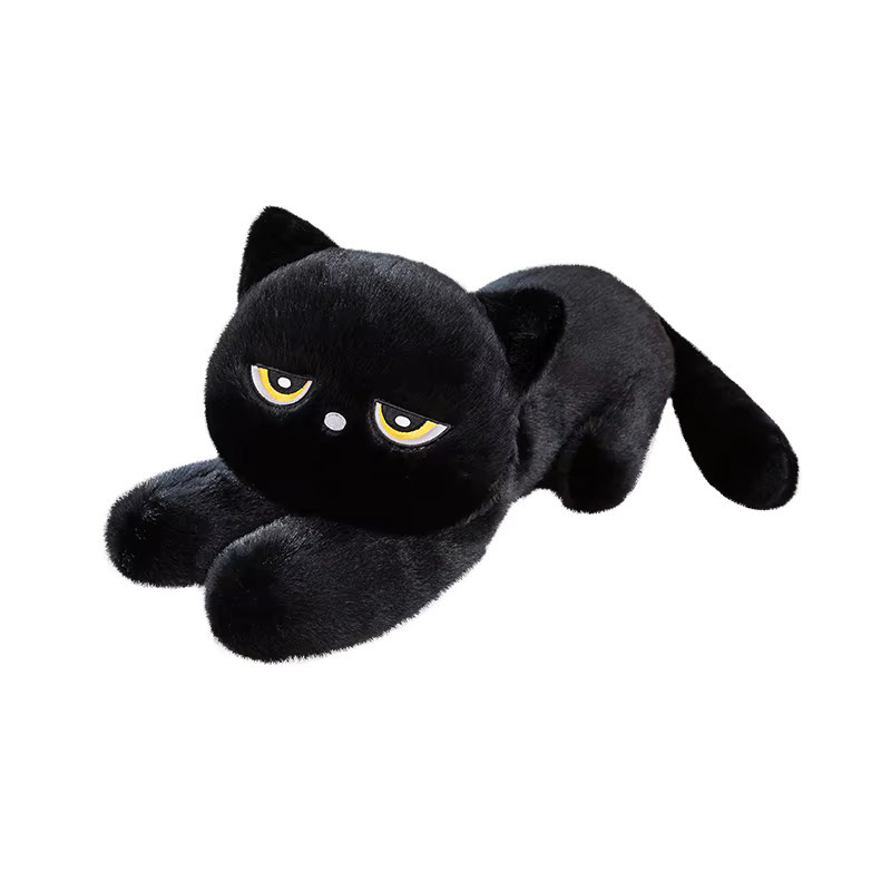 Molutian Schwarze liegende Katze, Plüschtier, 32 cm - Bild 3