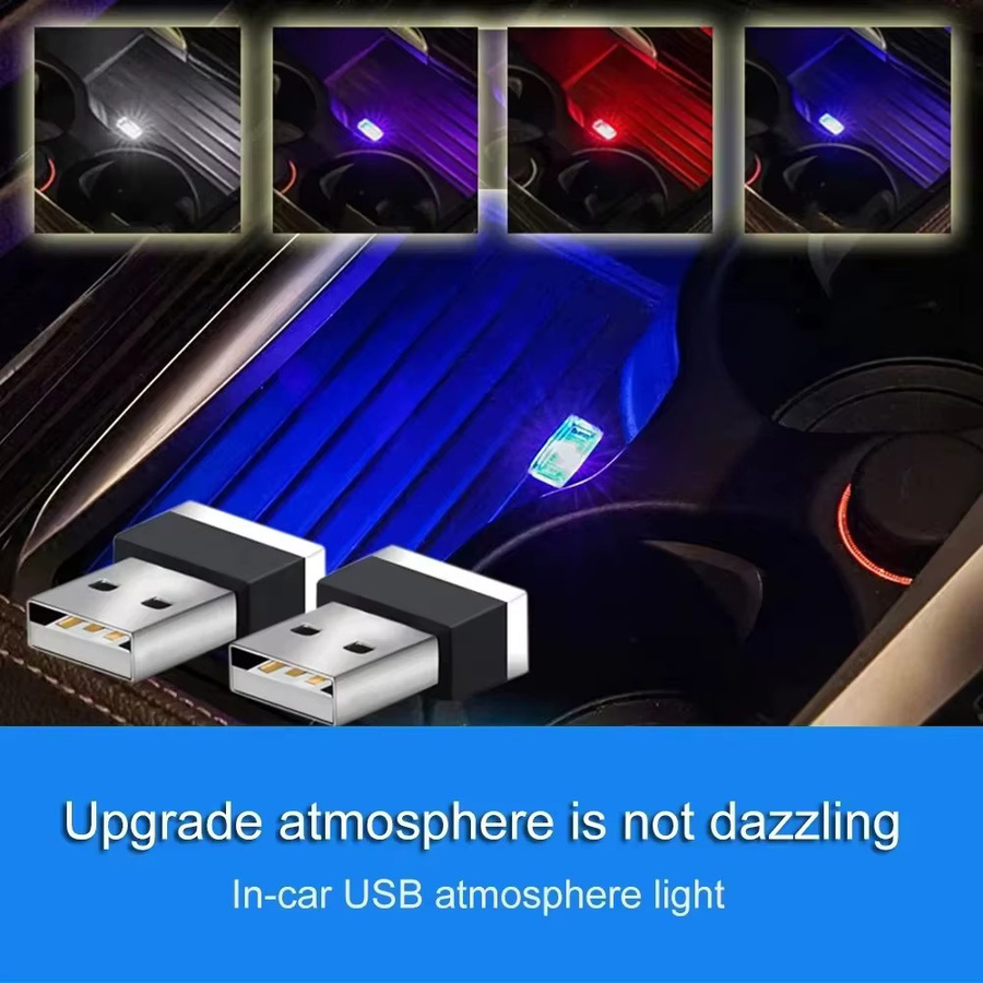 Stonego USB-LED-Atmosphärenlicht für den Auto-Innenraum in Schwarz als Plug-and-Play Dekorationslampe und Notbeleuchtung - Bild 3
