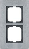 Busch-Jaeger 2-fach Rahmen aus Edelstahl in Silber - Bild 1