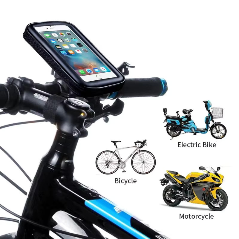 Wasserdichte Handyhülle VIKEFON als Fahrrad und Motorrad Lenkerhalterung in Schwarz für iPhone und Samsung - Bild 3