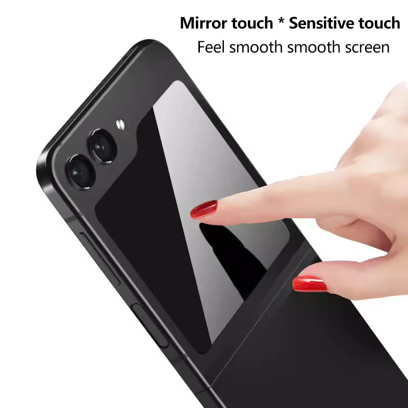 9H Anti-Spionage-Sichtschutzfolie aus gehärtetem Glas für Samsung Galaxy Z Flip 7 SE, Z Flip 7, Z Flip 6 und Z Flip 5 5G, transparent, kratzfest - Bild 2