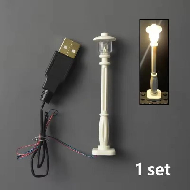 Yiran toy Stadt Straße Ampel LED USB Lampe Bausteine Zubehör - Bild 1