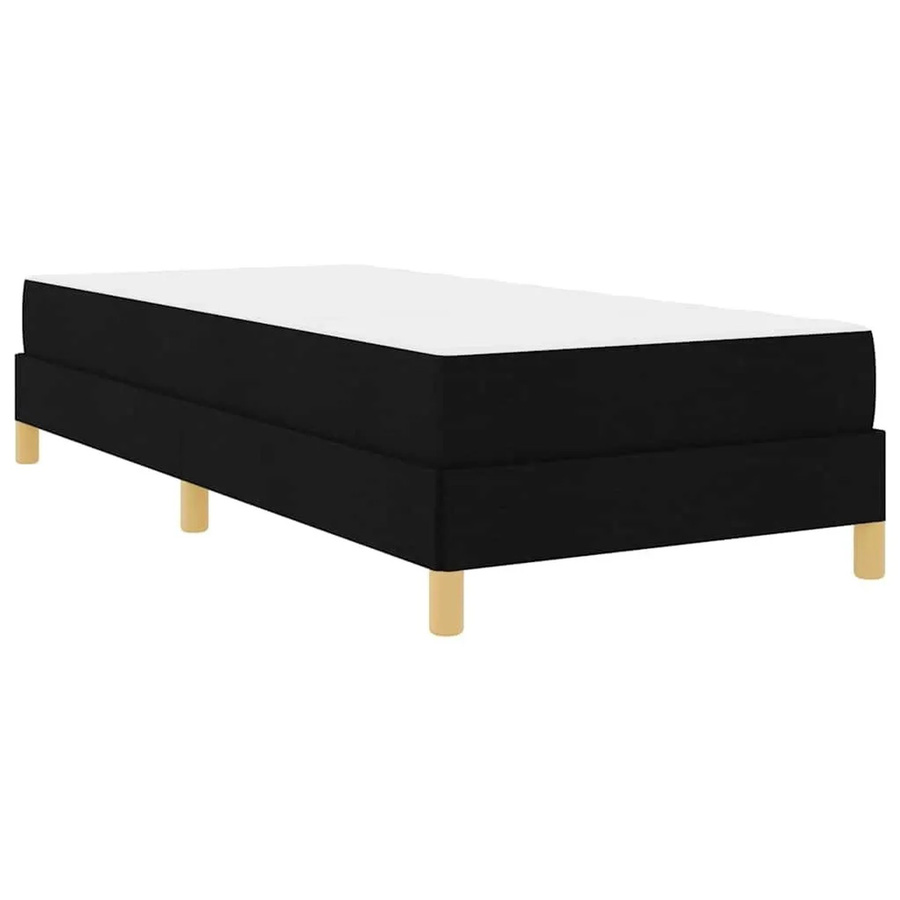 vidaXL Boxspringbett Schwarz mit Taschenfederkern aus Stoff, B/T: 90 x 190 cm - Bild 2
